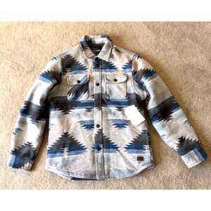 Jachs New York Aztec Wool Blend Sherpa Lined Fleece Jacket Size Small NWT